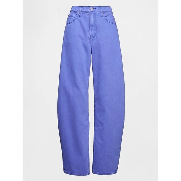 GAP Barrel High Rise Jeans Women 30 Blue No Stretch Tapered Leg Denim NEW - Picture 15 of 15